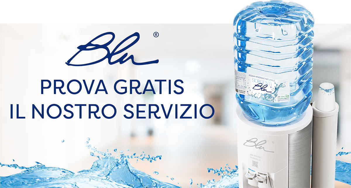 Blu ti offre una prova gratuita: un boccione d’acqua Sorgenti Blu gratis