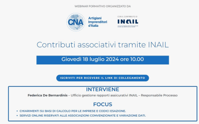 Contributi associativi tramite INAIL