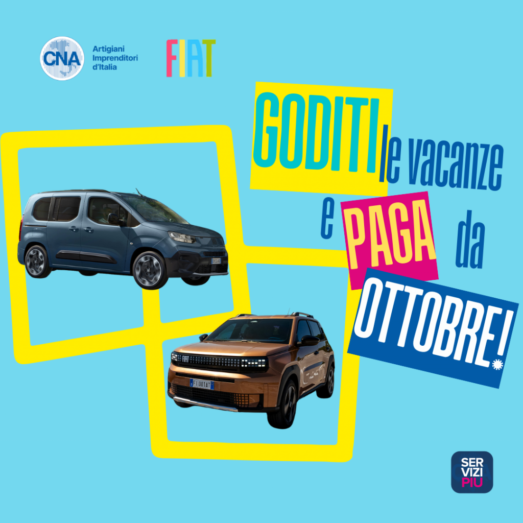 Scopri gli sconti Fiat per gli associati: goditi le vacanze e paghi da ottobre!