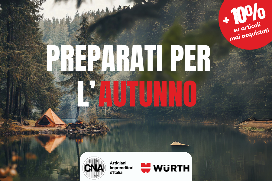 Preparati per l’autunno: i tuoi nuovi acquisti Würth con il 10% di sconto entro 31/10.