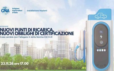 Nuovi punti di ricarica, nuovi obblighi di certificazione